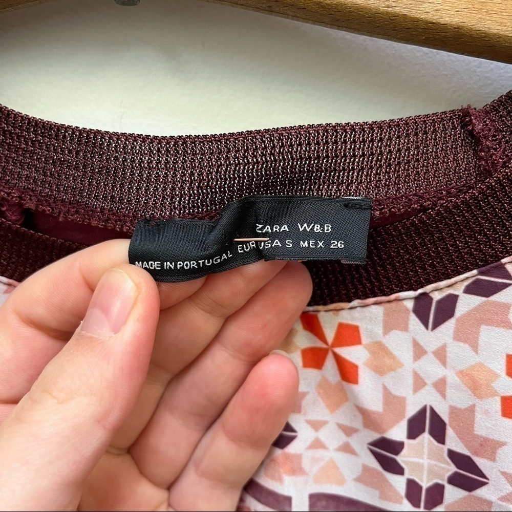 Zara W&B Raglan Top - Picture 3 of 4